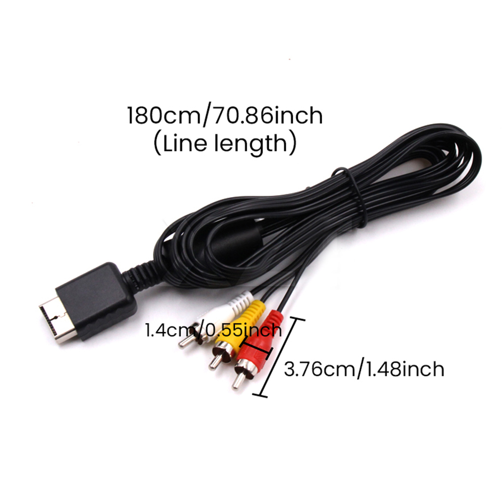 Composite Rca Cable - Kabel adapter AV audio-wideo 1.8M, niklowana