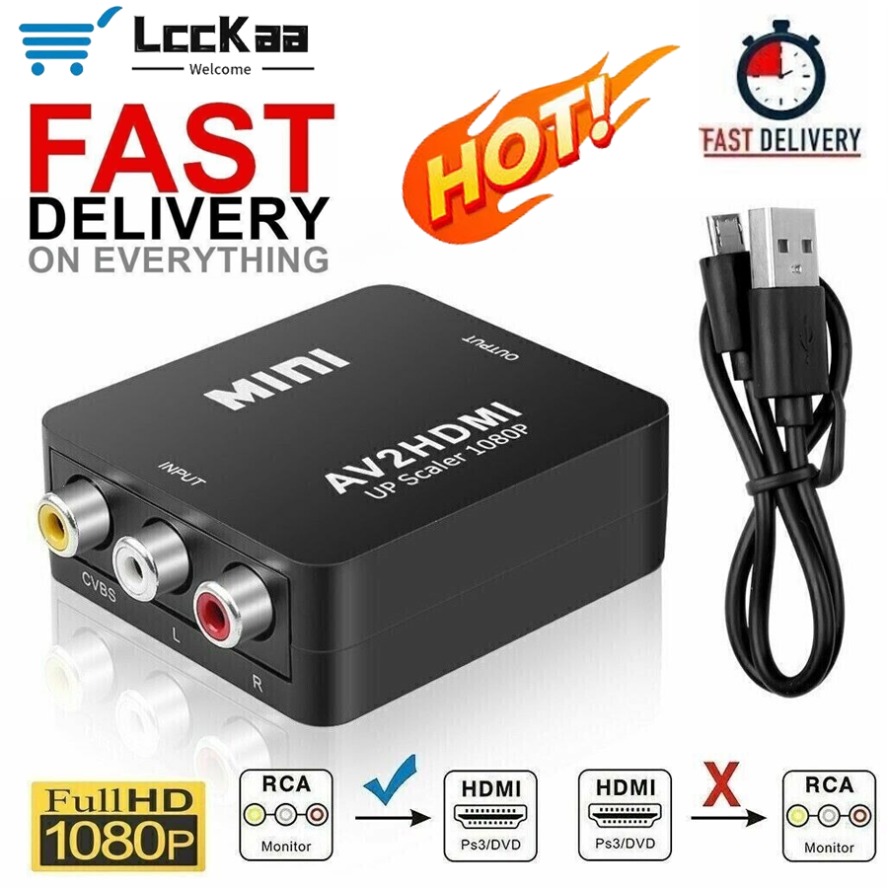 Composite Rca Cable - Adapter AV na HDMI kompatybilny z