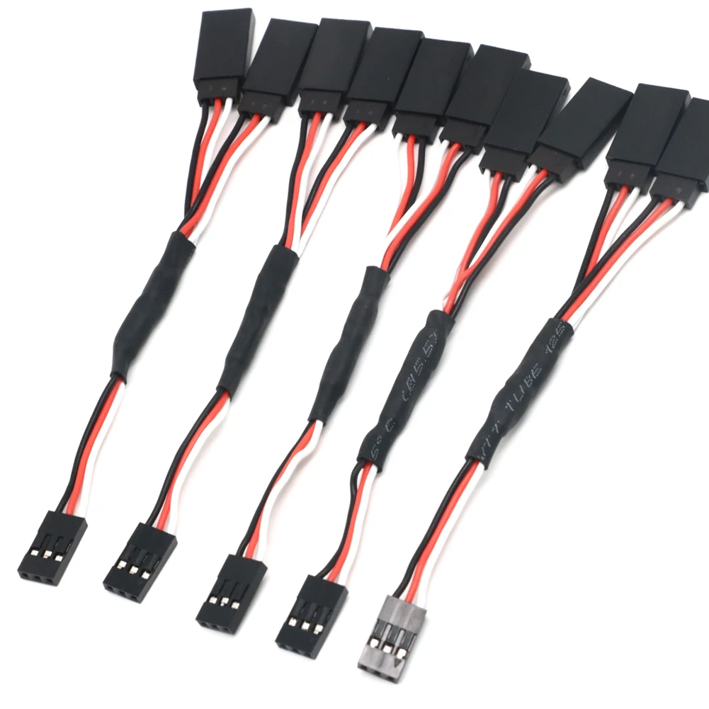 Composite Rca Cable - 5PCS 100/150/200/300/500mm RC Servo Y Przedłużacz
