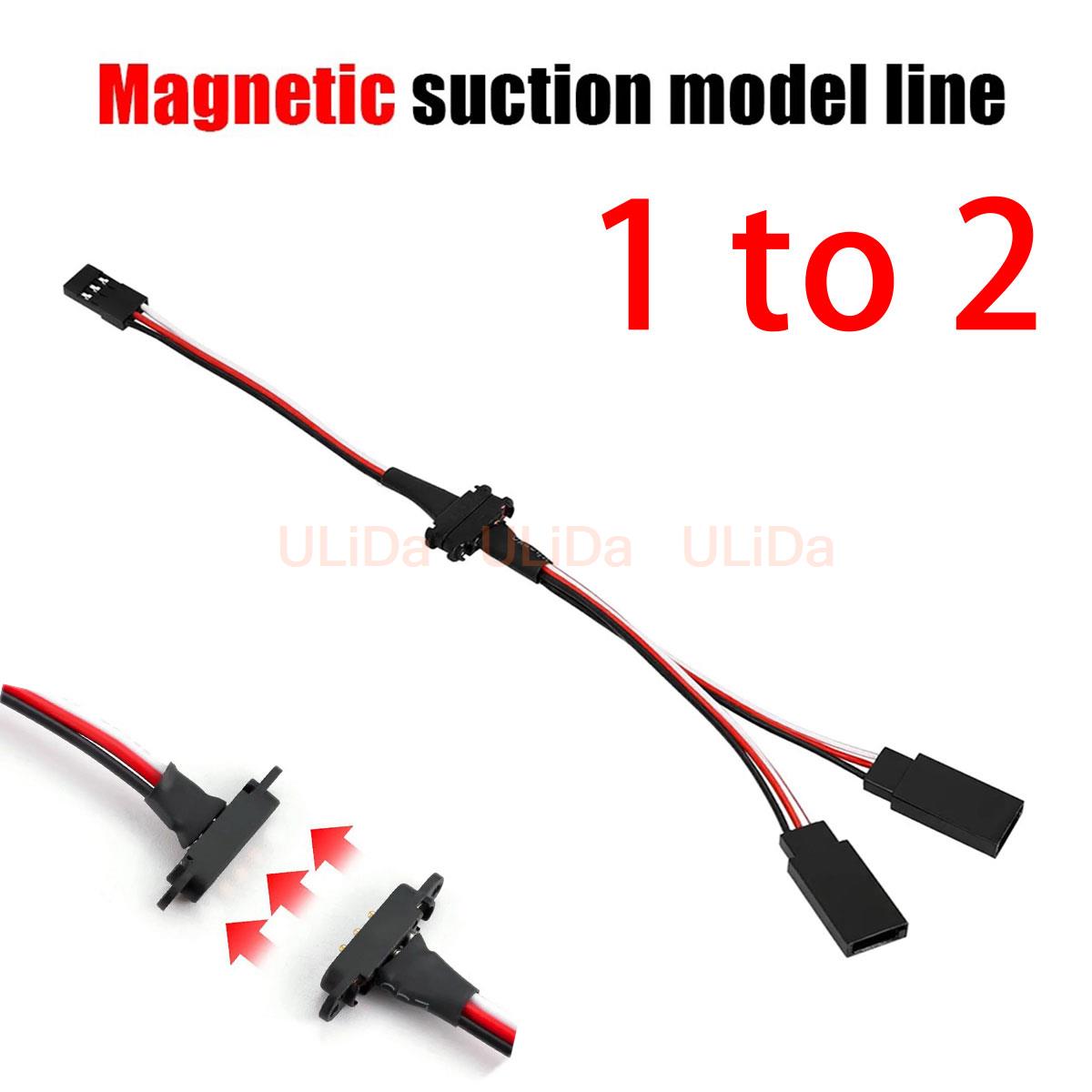 Composite Rca Cable - Przedłużacz magnetyczny 3-pinowy, złącze Y, męski