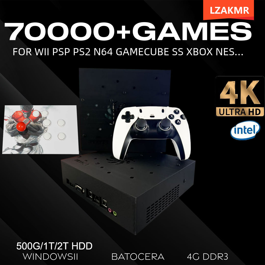 Retro Gaming Pro - Konsola Retro z 70000+ Grami, 2TB,